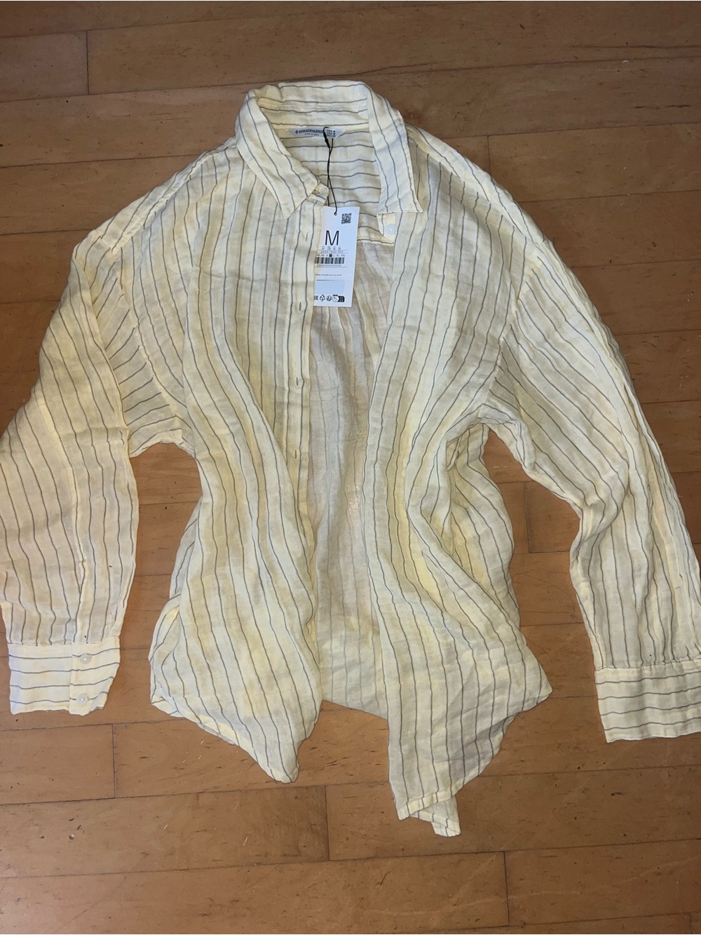 Women’s Striped Linen Button-Up Shirt